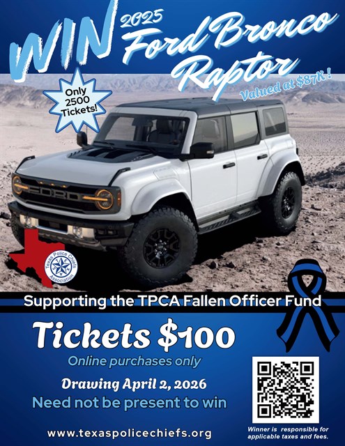 Raffle to benefit Texas Police Chiefs Fallen Officer fund offers chance to win new Bronco
